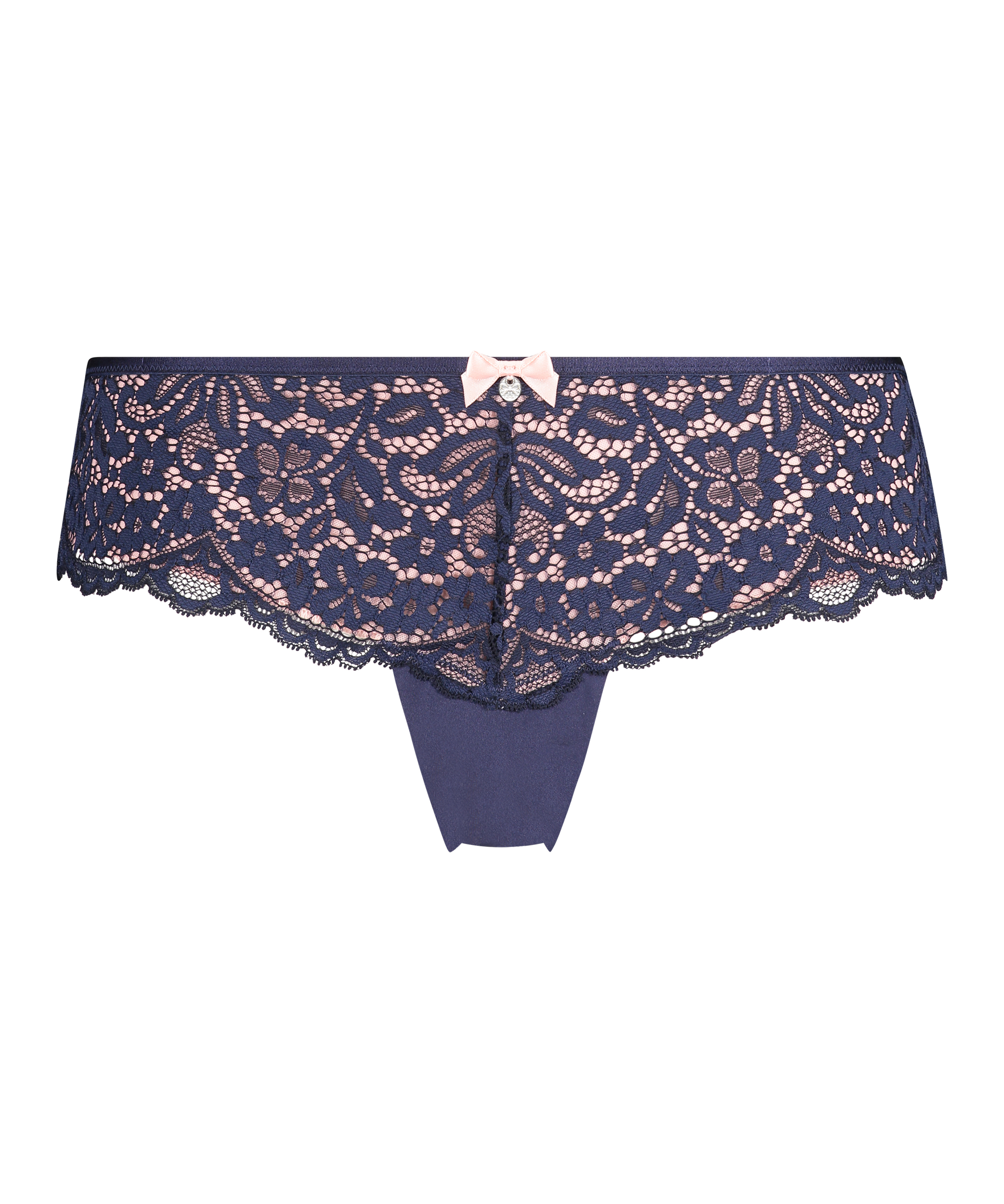 Slip brésilien Rose, Bleu, main