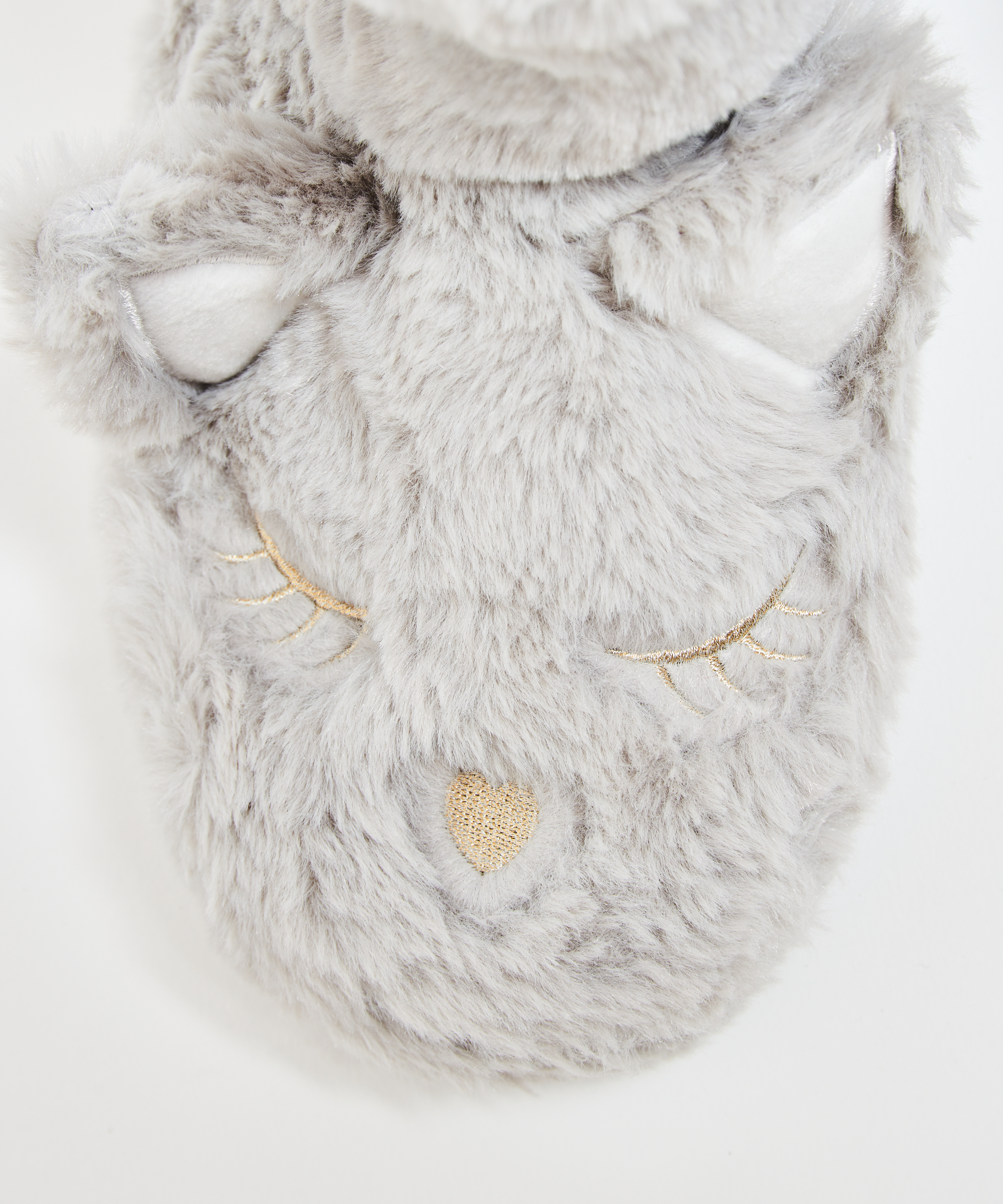 Pantoufles Chat, Gris, main