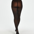 Collants 70 deniers Ribbed Lurex, Noir