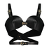 Brassière bandeau en cuir synthétique, Noir