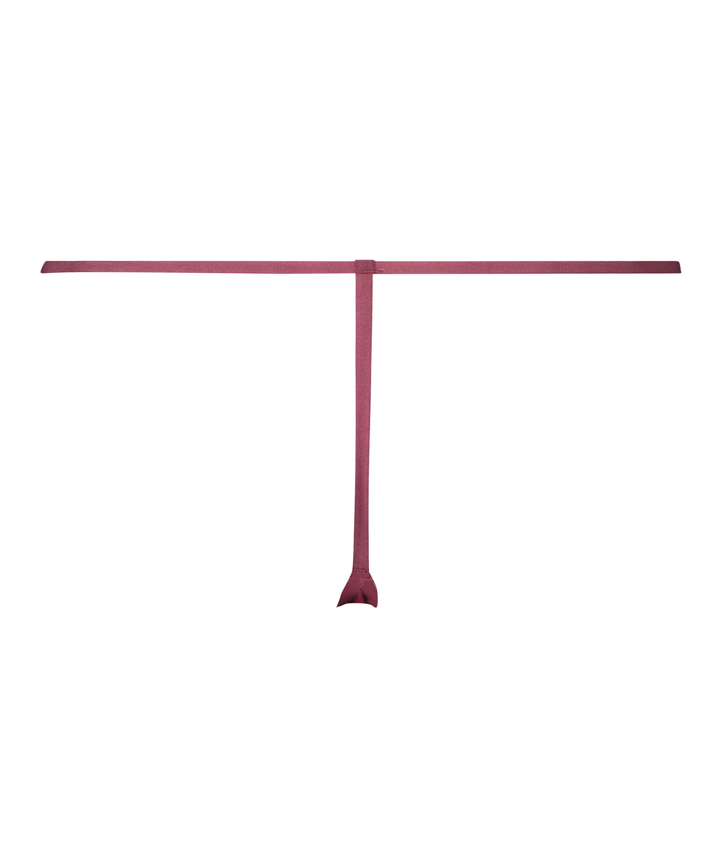 String Invisible Maille à rayures, Rouge, main