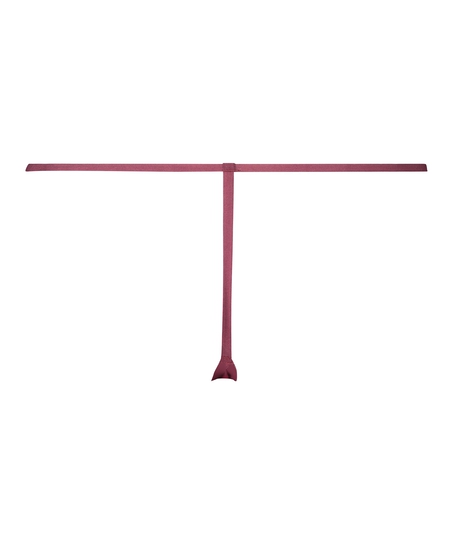 String Invisible Maille à rayures, Rouge