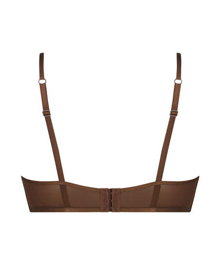Brassière longline Sexy Mesh, Marron
