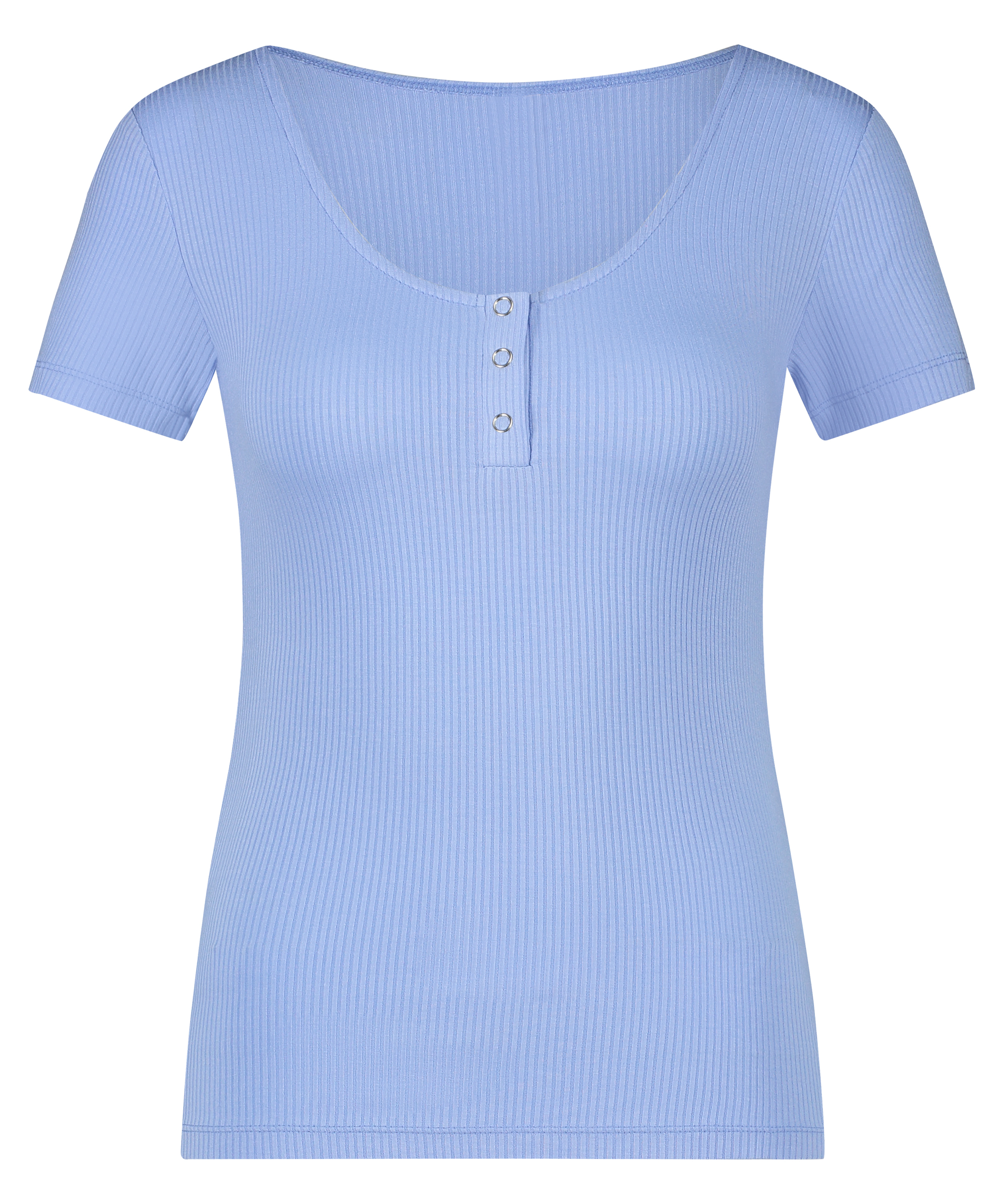 Haut de pyjama Henley, Bleu, main