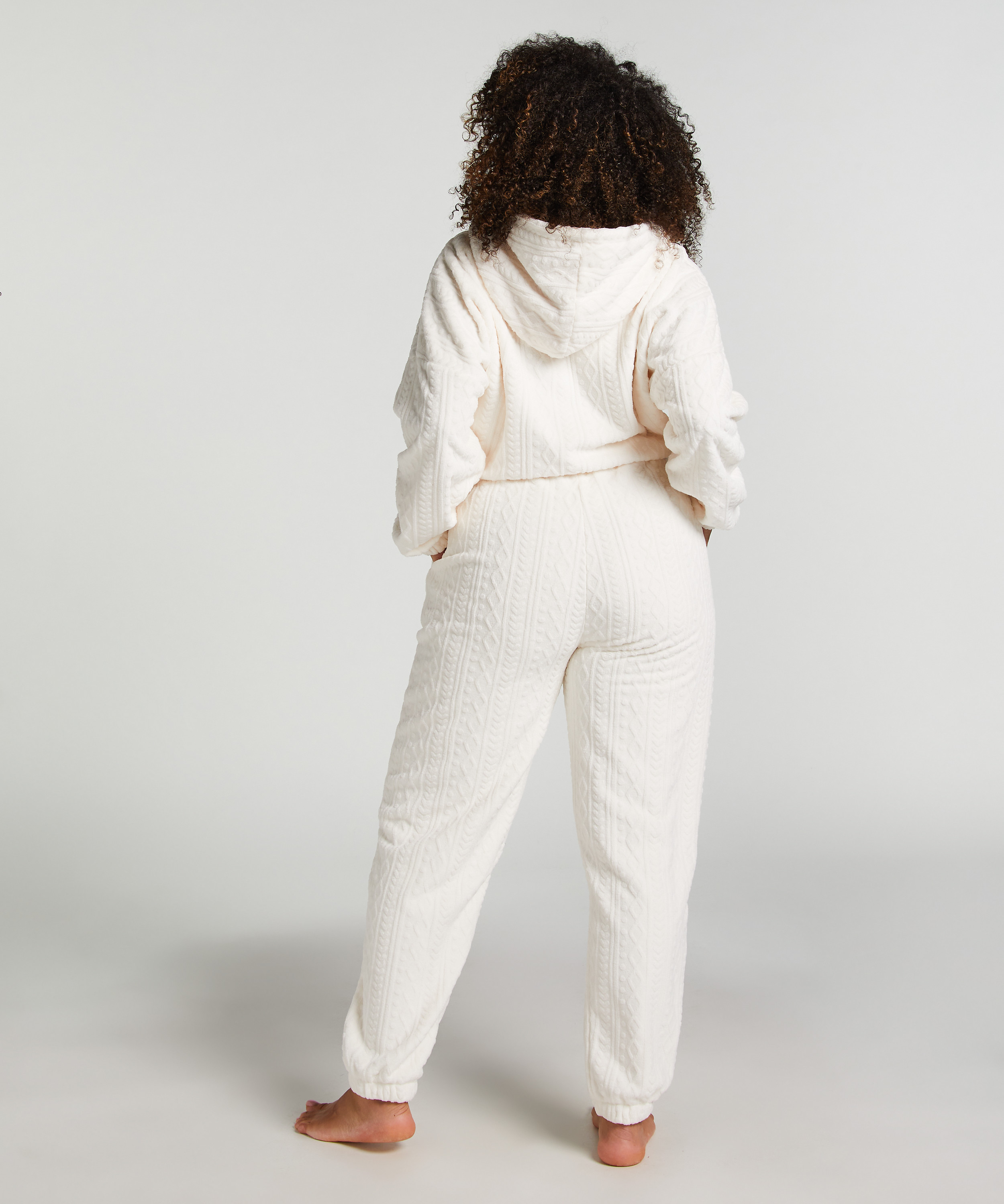 Combinaison Fleece, Blanc, main