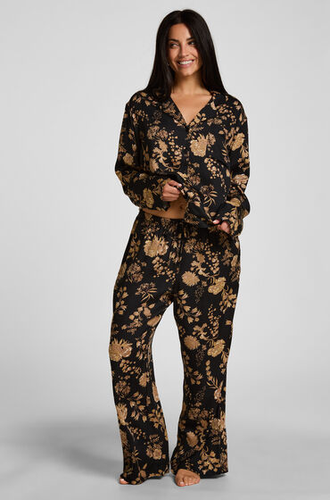Hunkemöller Pantalon de Pyjama Woven Print Noir Hunkemöller Pantalon de Pyjama Woven Print Noir
