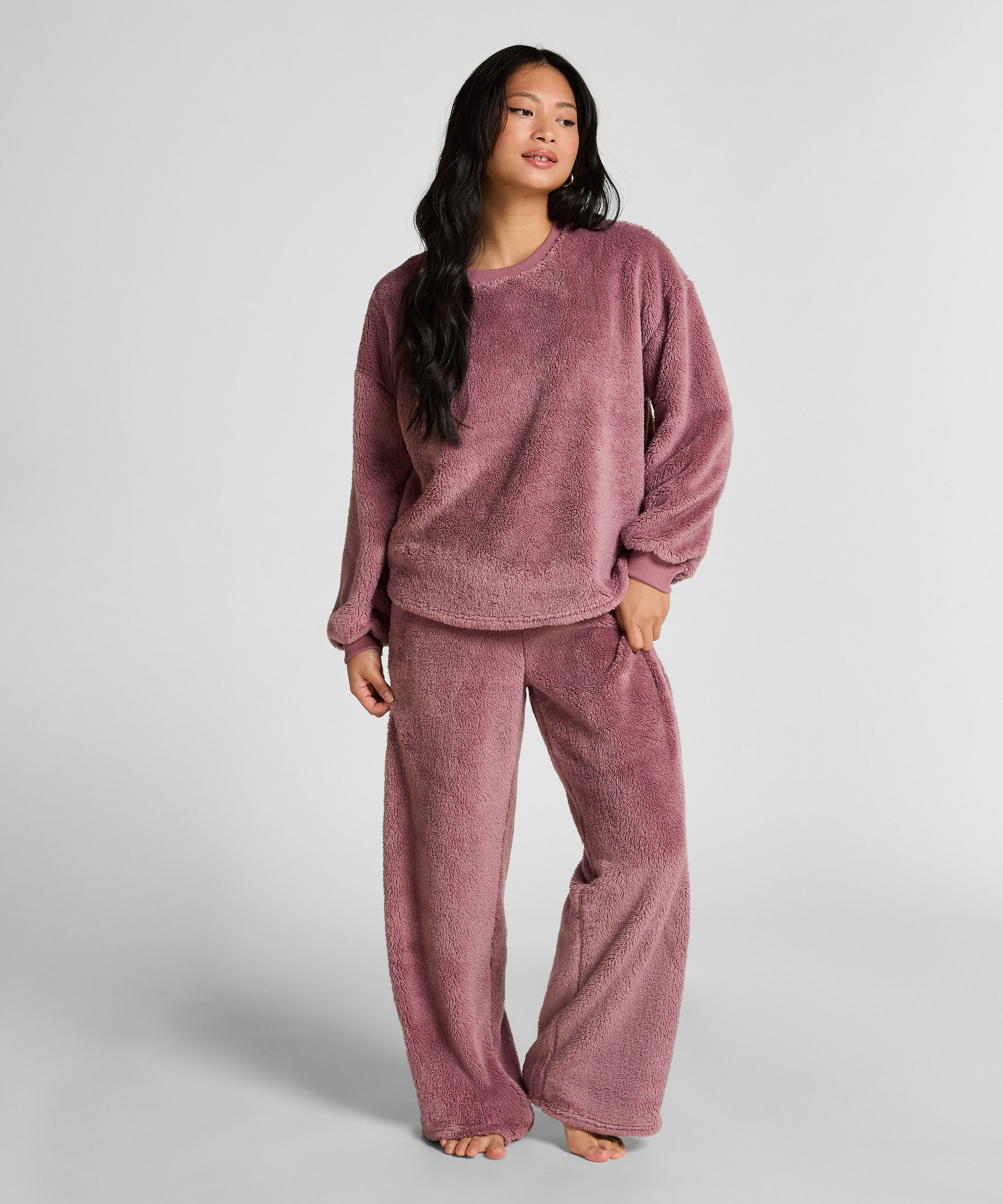 Pantalon Fluffy Fleece, Rose Pantalon Fluffy Fleece, Rose