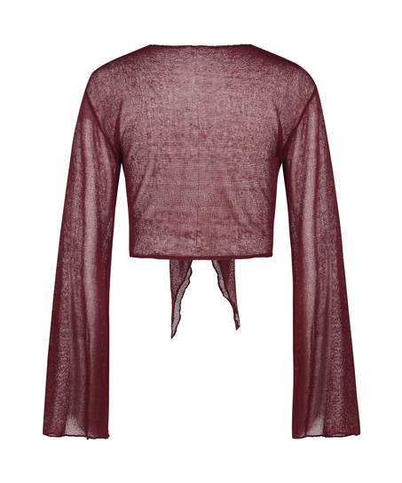 Débardeur de plage en maille ouverte, Rouge