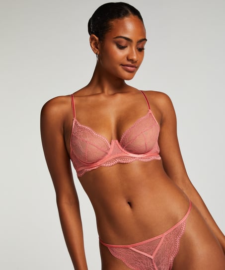 Soutien-gorge non-rembourr&eacute; &agrave; armatures Isabelle, Rose