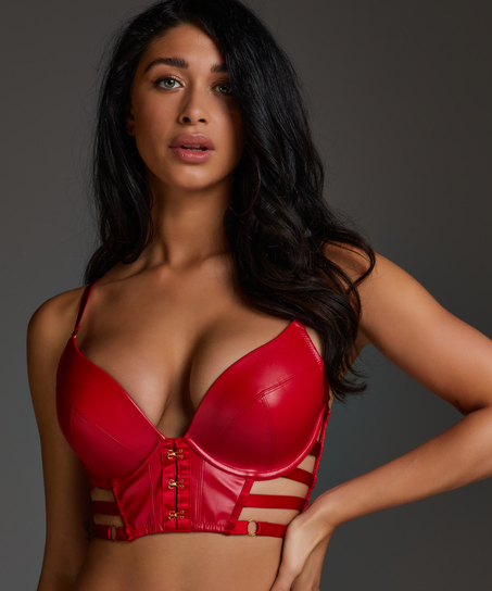 Soutien-gorge rembourré à armatures Vicky, Rouge