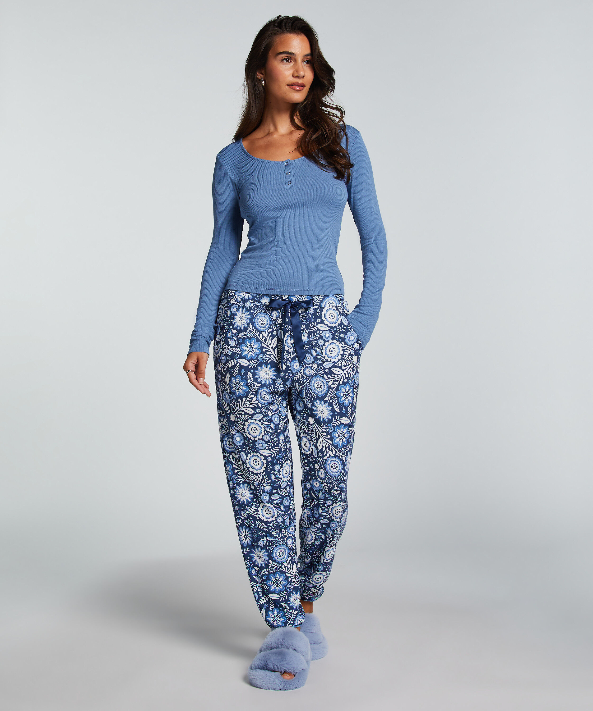 Pantalon de pyjama Jersey, Bleu