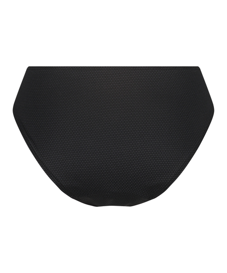 Slip de Bikini Rio Scallop, Noir