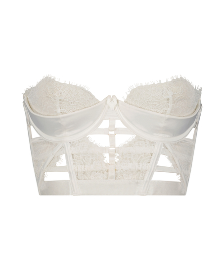 Soutien-gorge à armatures non rembourré longline Seraphina, Blanc