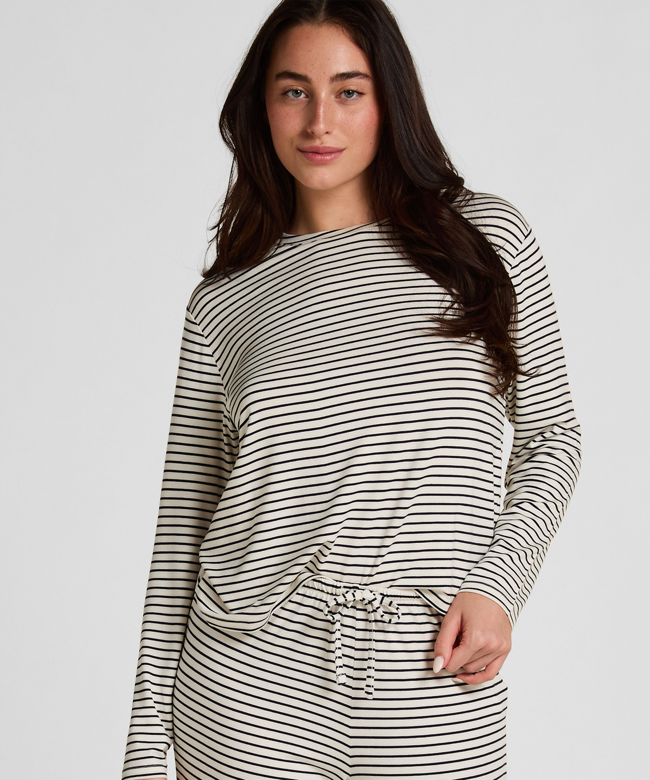 Pyjama Top Loose Jersey, Blanc Pyjama Top Loose Jersey, Blanc