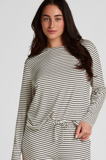 Hunkemöller Pyjama Top Loose Jersey Blanc
