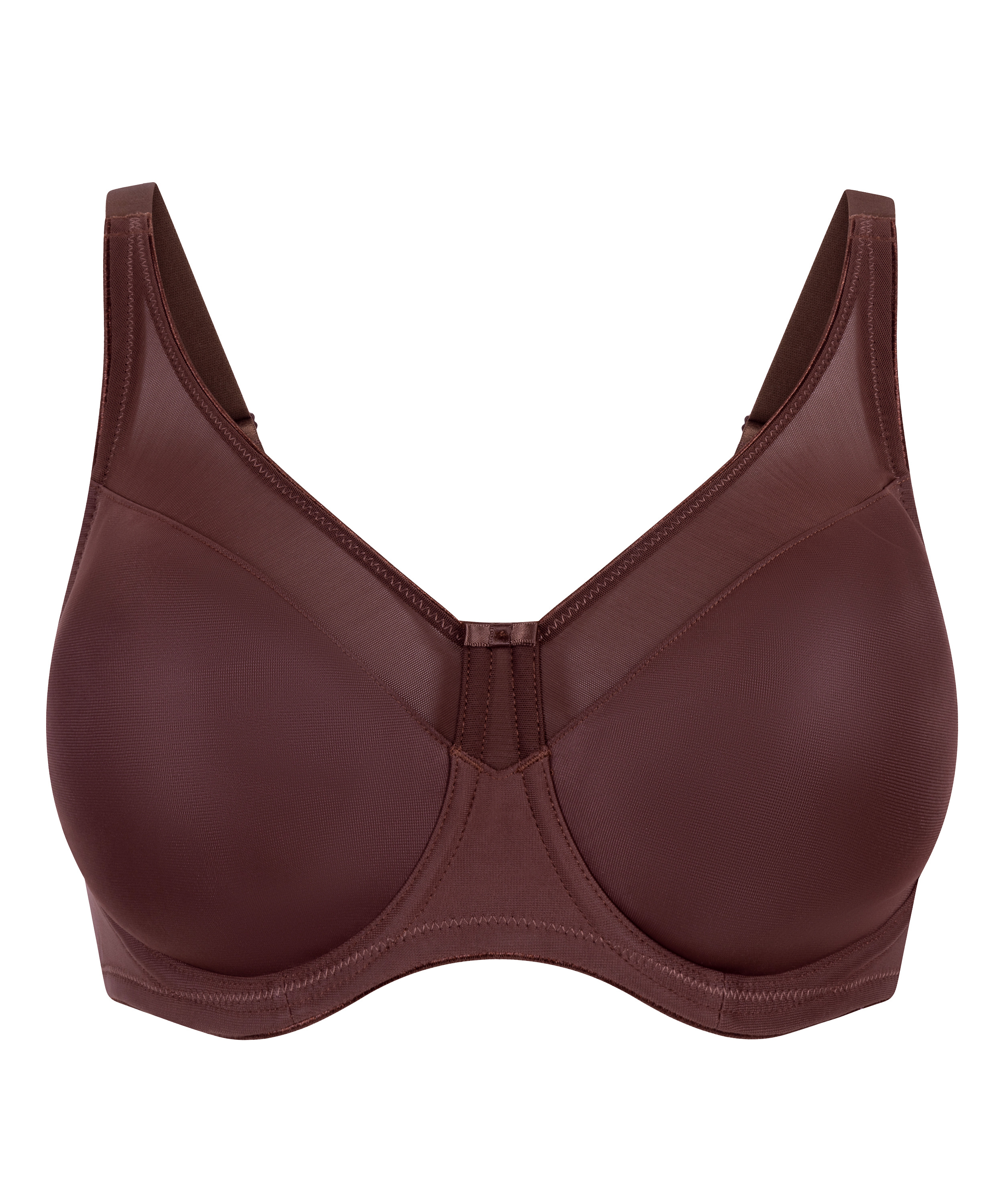 Soutien-gorge à armatures non-préformé minimiseur Nina, Marron, main