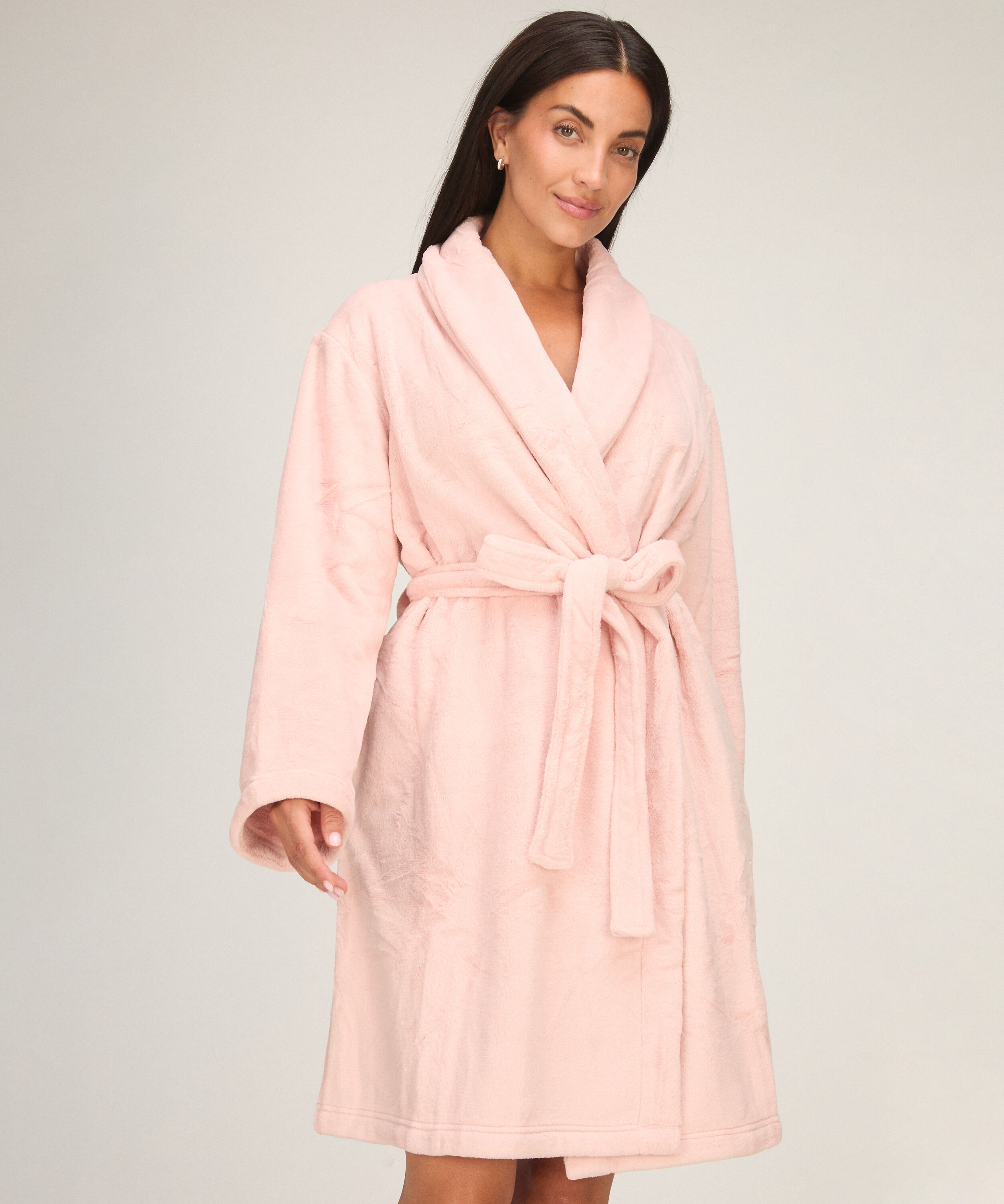 Peignoir Fluffy Fleece, Rose