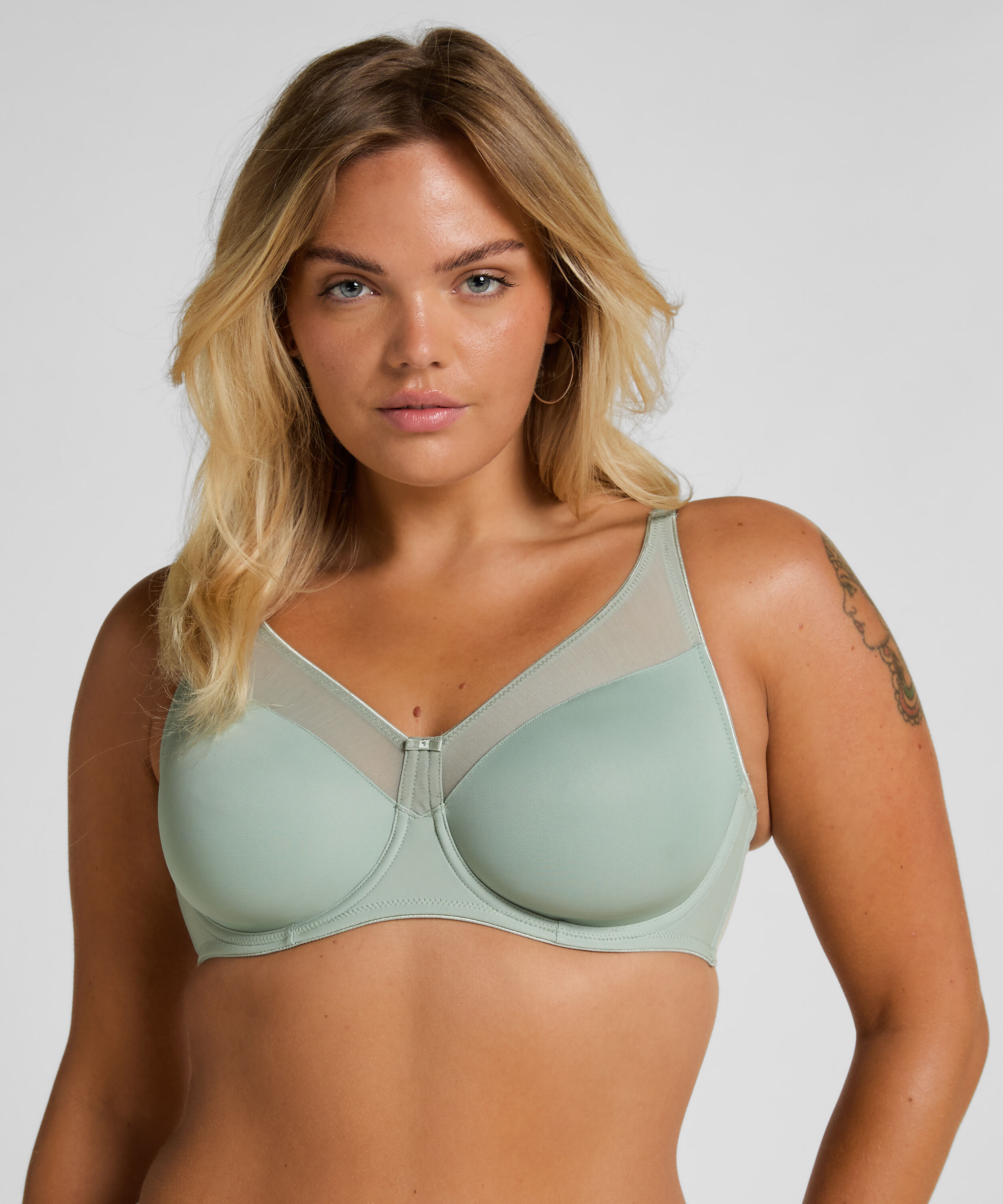 Soutien-gorge à armatures non-préformé minimiseur Nina, Vert