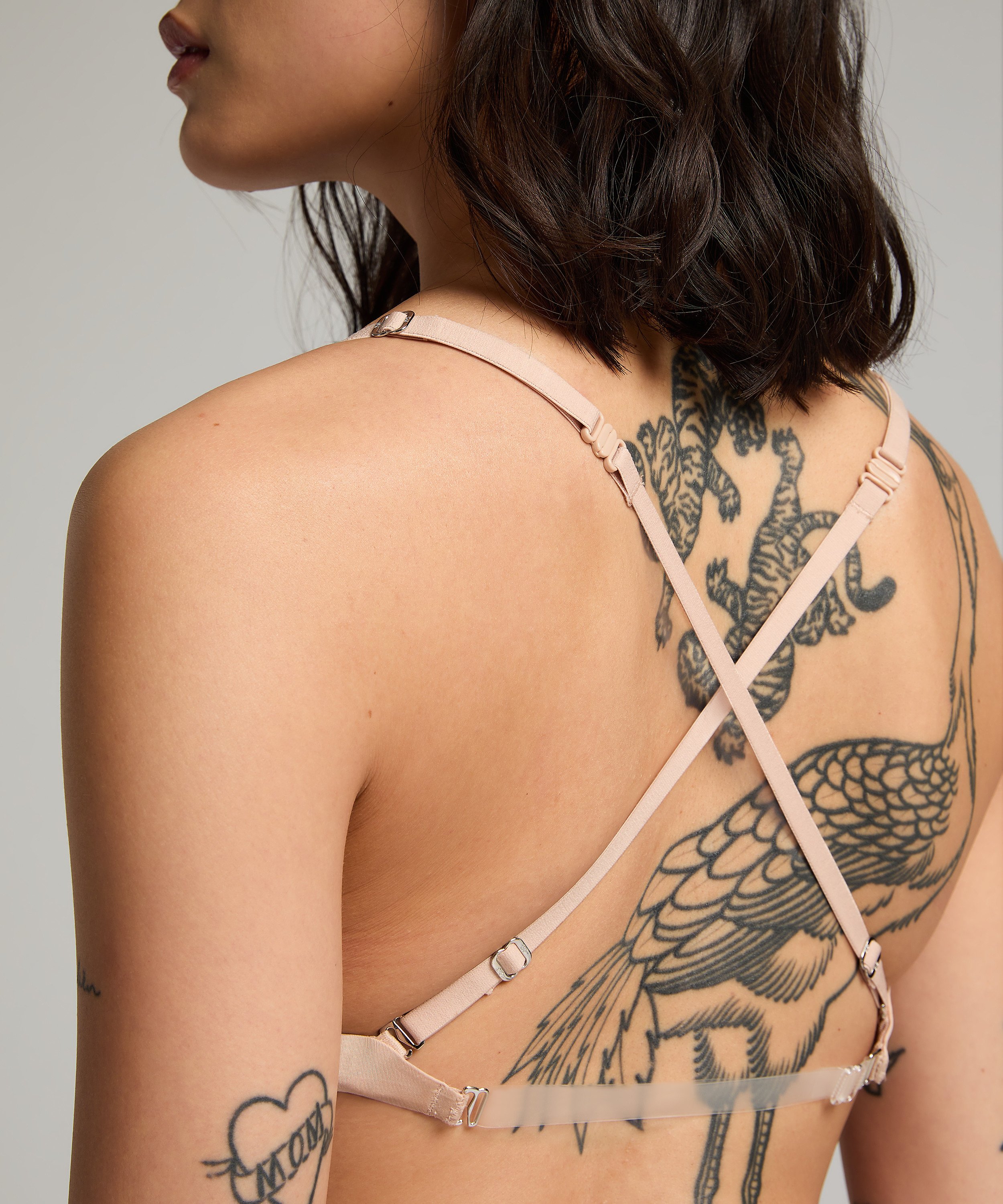 Soutien-gorge à armatures préformé Transparent Back Multiway, Beige, main