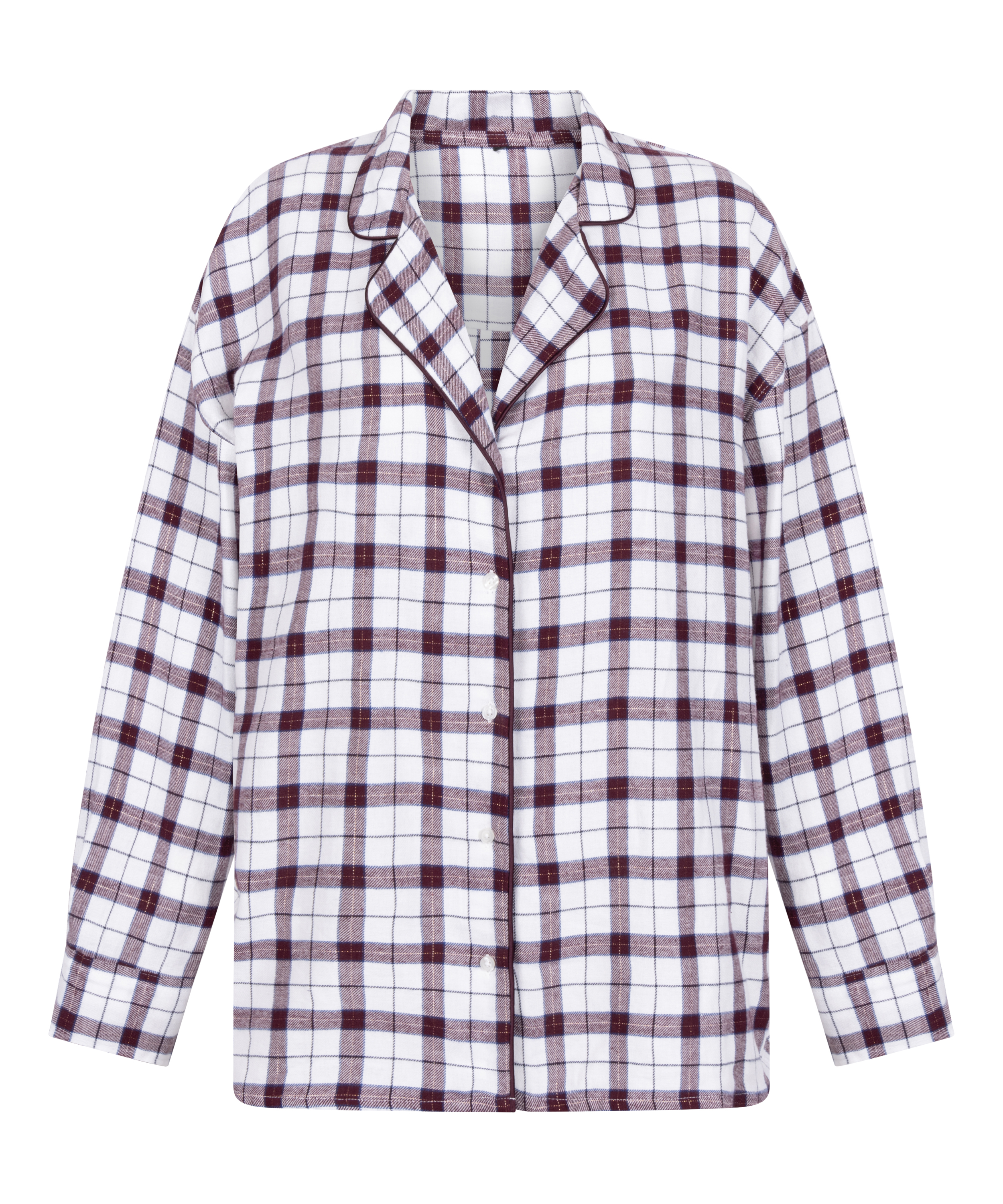 Haut de Pyjama Flanel, Blanc, main