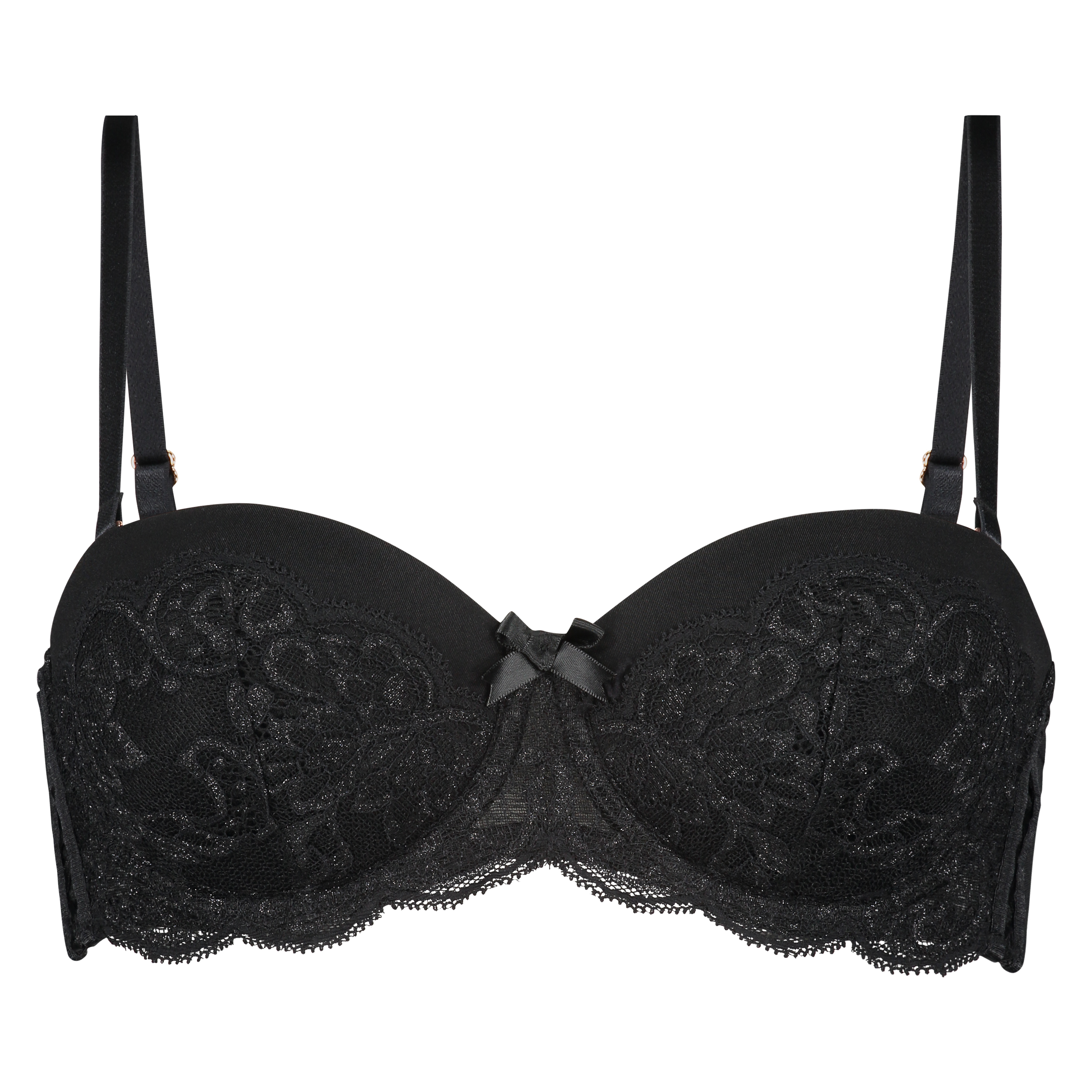 Soutien-gorge à armatures préformé bretelles amovibles Mara, Noir, main