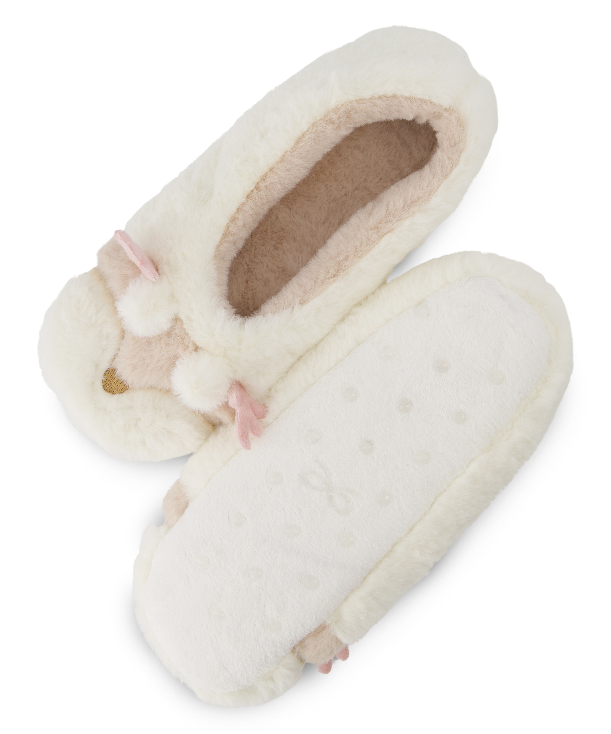 Chaussons ballerine, Beige, main