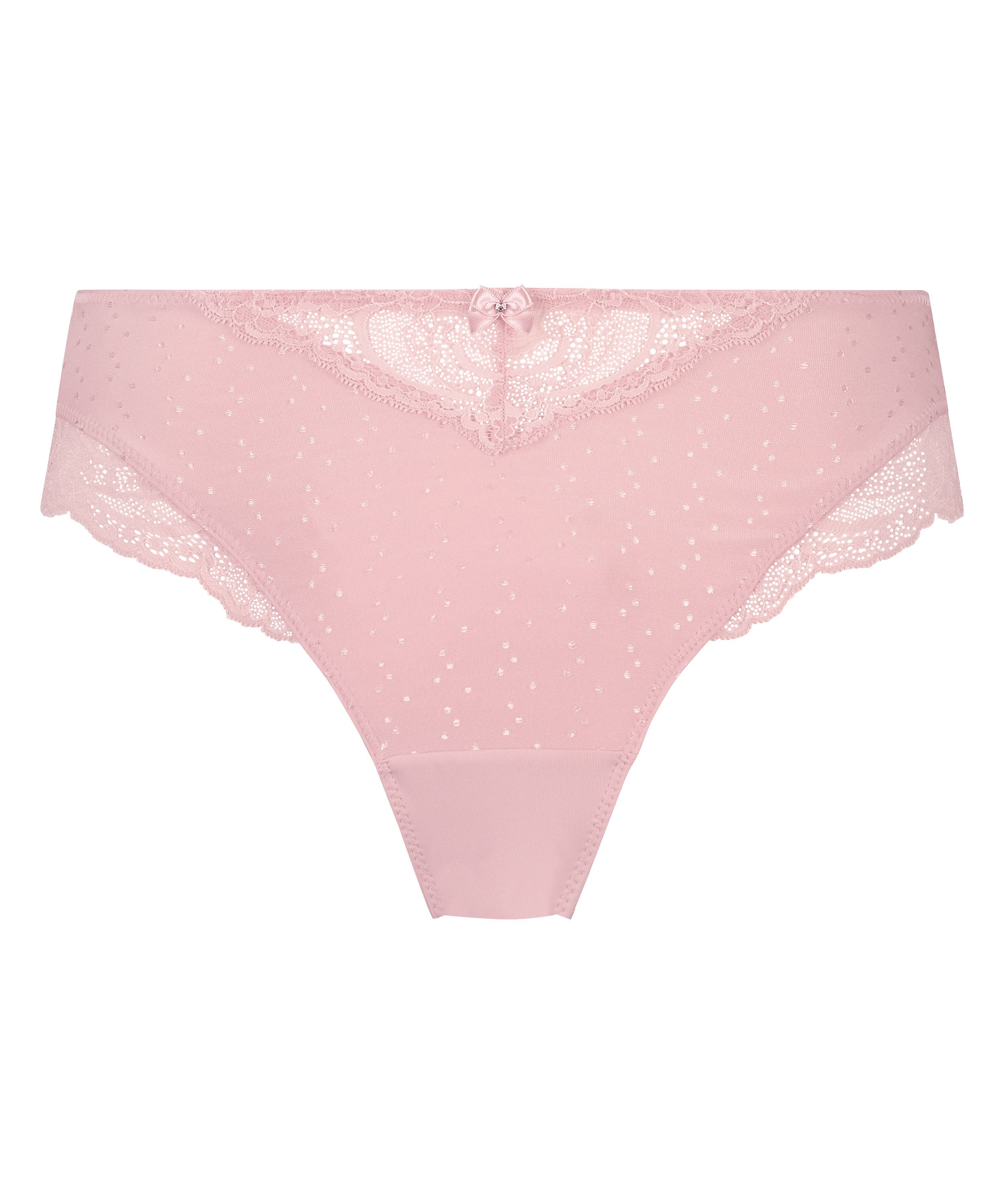 Slip taille haute Sophie, Rose, main