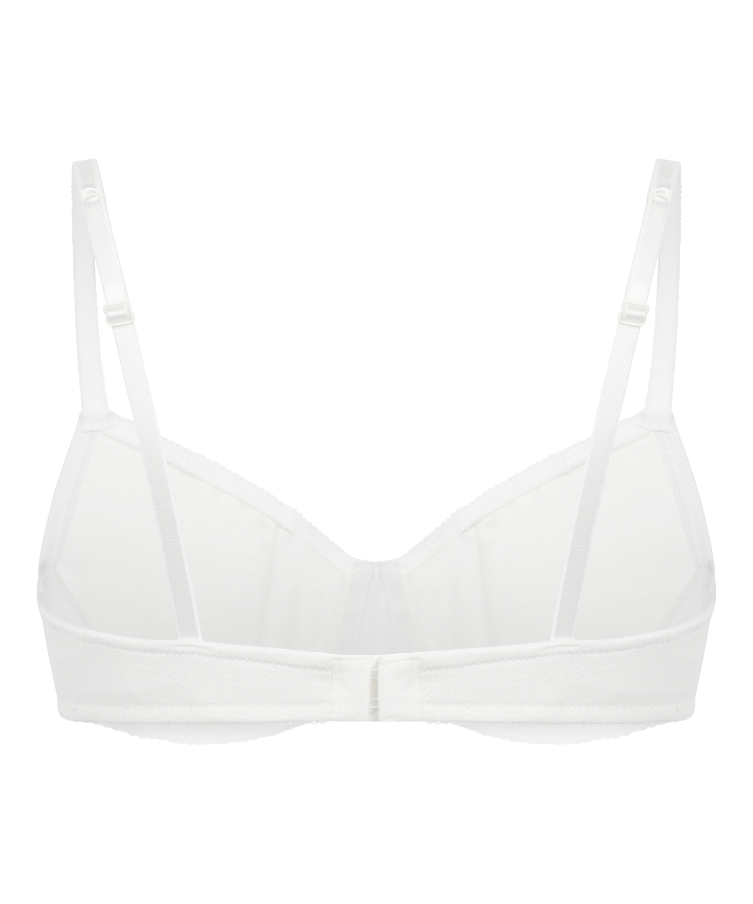 Soutien-gorge à armatures non-rembourré Pointelle, Blanc, main
