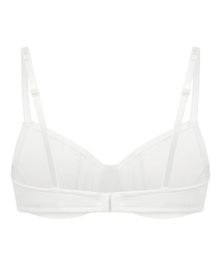 Soutien-gorge à armatures non-rembourré Pointelle, Blanc