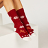 Chaussettes cosy Christmas, Rouge
