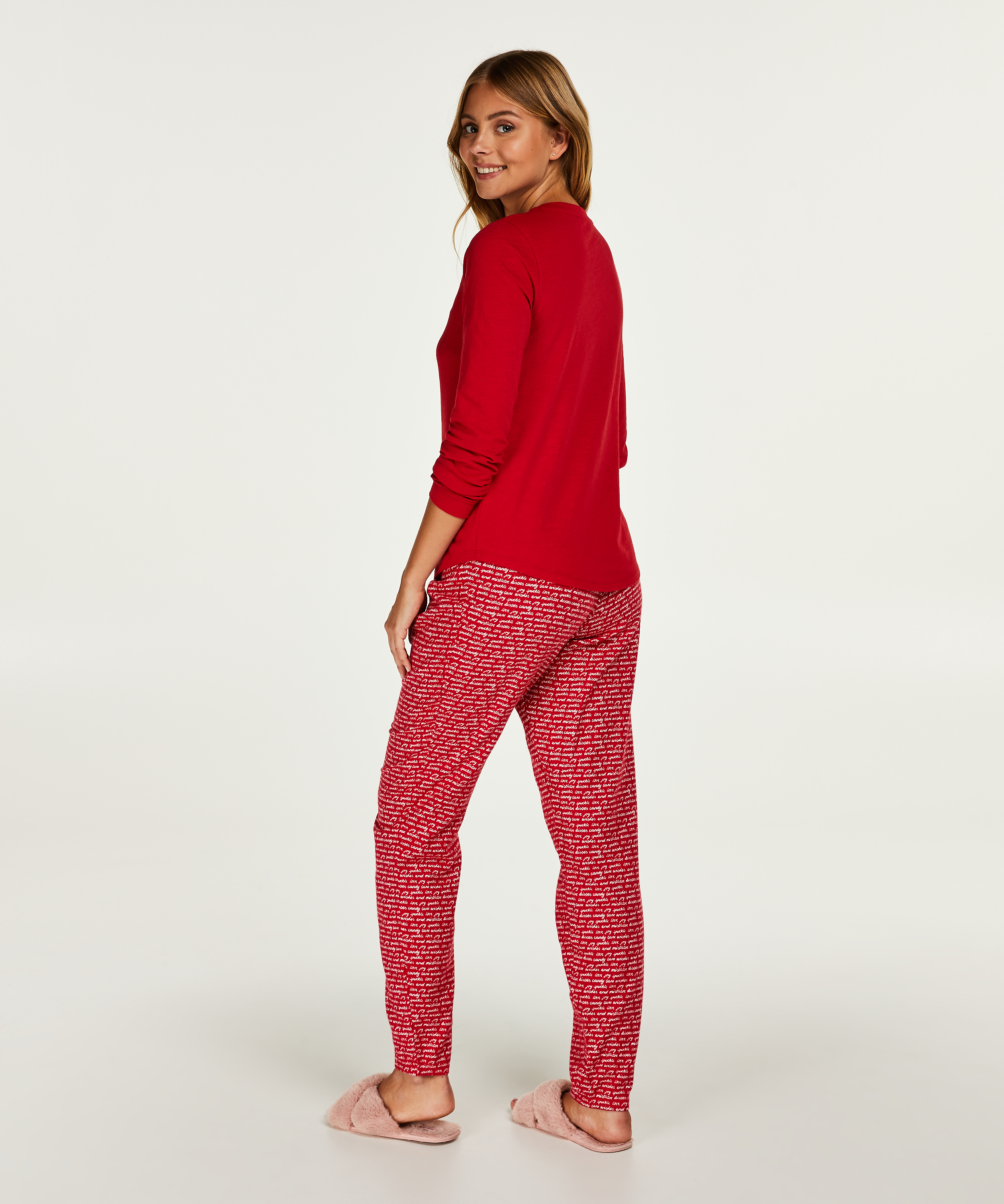 Coffret cadeau Pyjama long, Rouge, main