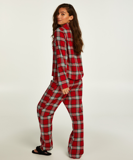Pyjama Check Twill, Rouge