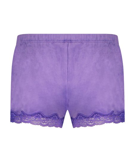 Short velours dentelle, Violet