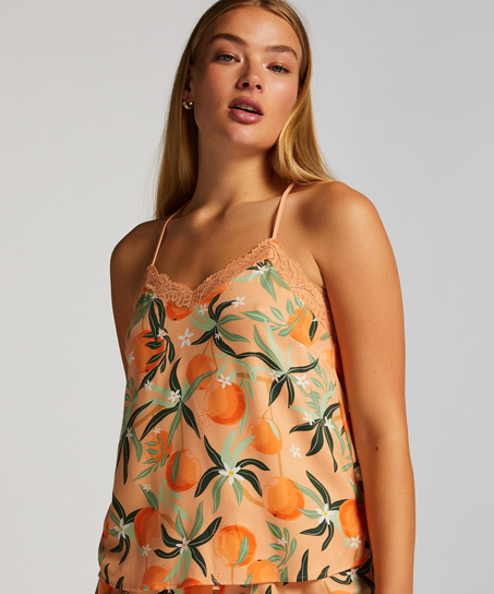 Débardeur Woven Lace, Rose