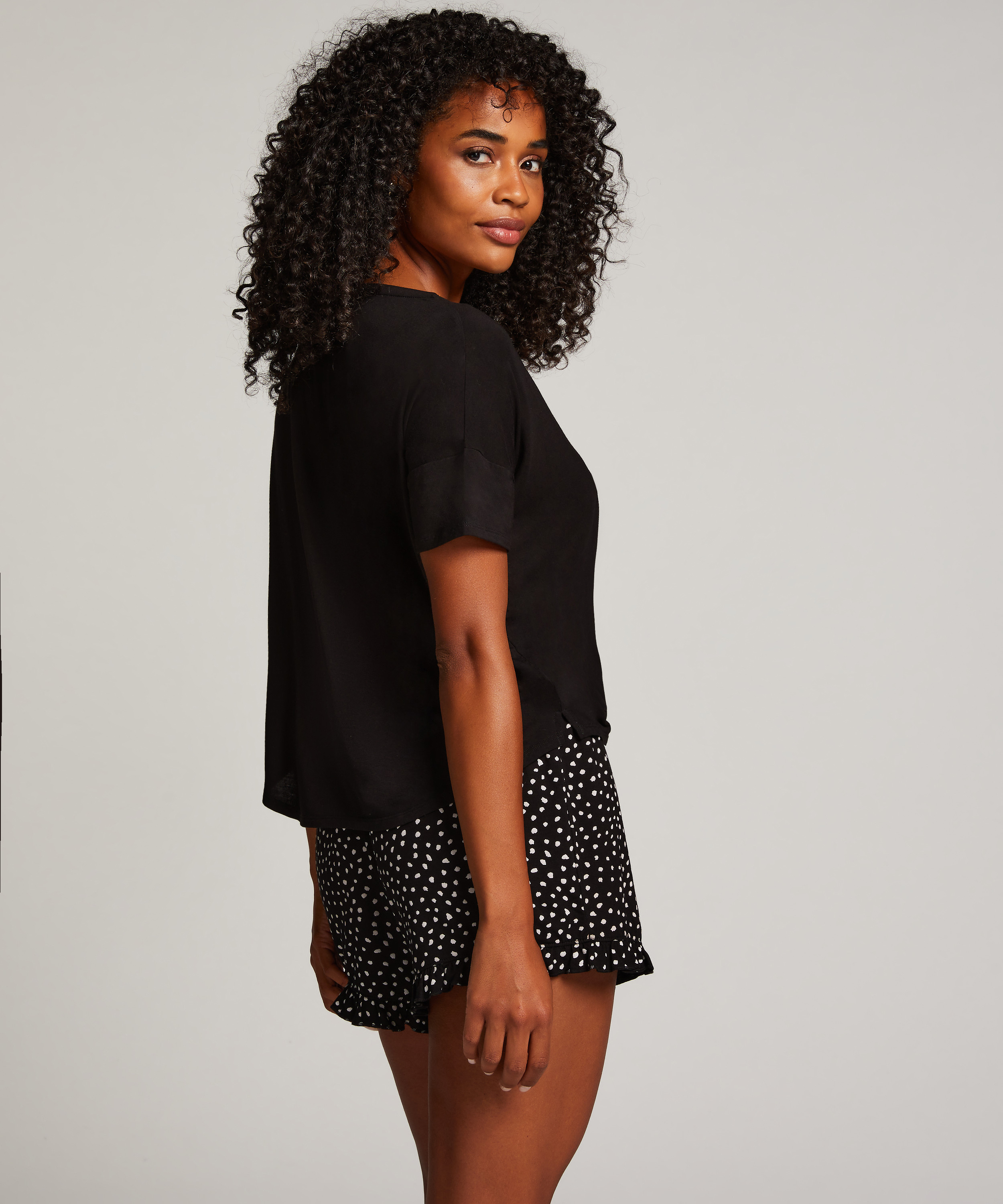 Ensemble de pyjama, Noir, main