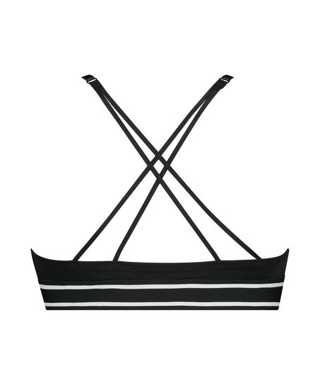 Brassière triangulaire moulée Coton Casey, Noir