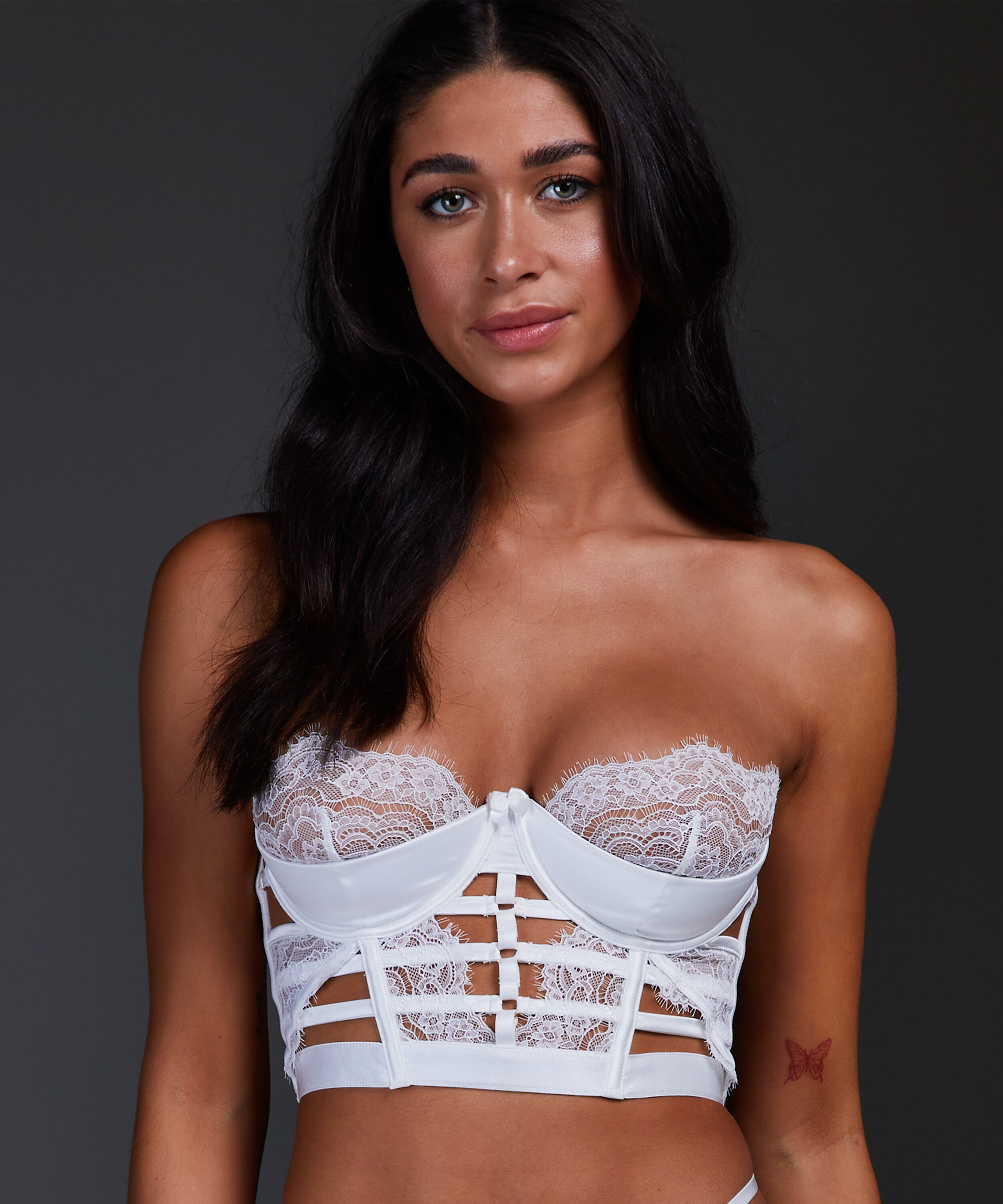 Soutien-gorge &agrave; armatures non rembourr&eacute; longline Seraphina, Blanc