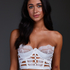 Soutien-gorge à armatures non rembourré longline Seraphina, Blanc