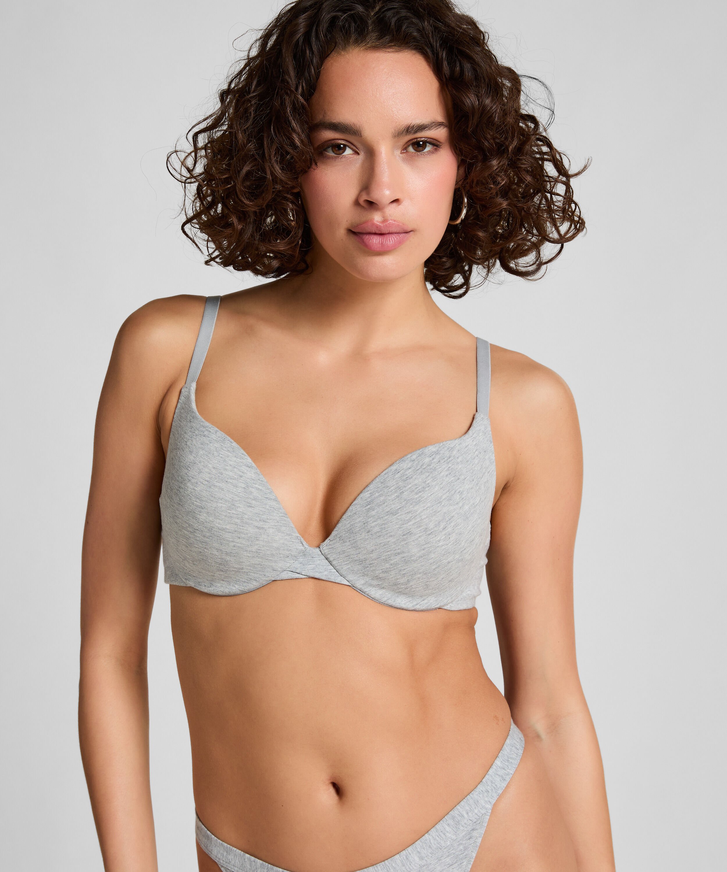 Soutien-gorge à armatures rembourré push-up en coton