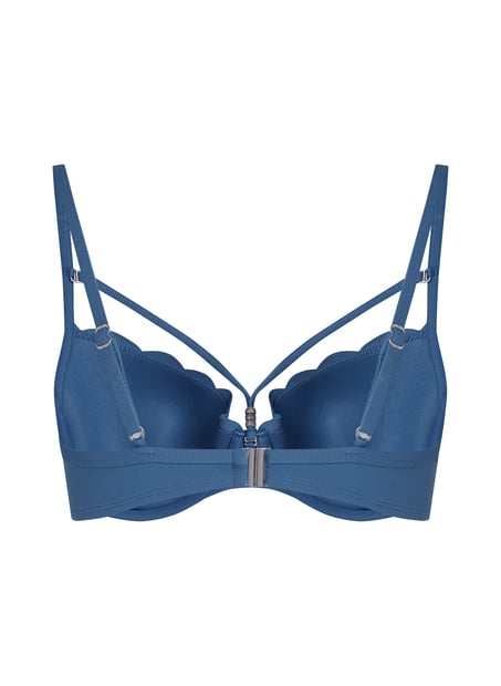 Haut de bikini préformé à armatures Scallop, Bleu