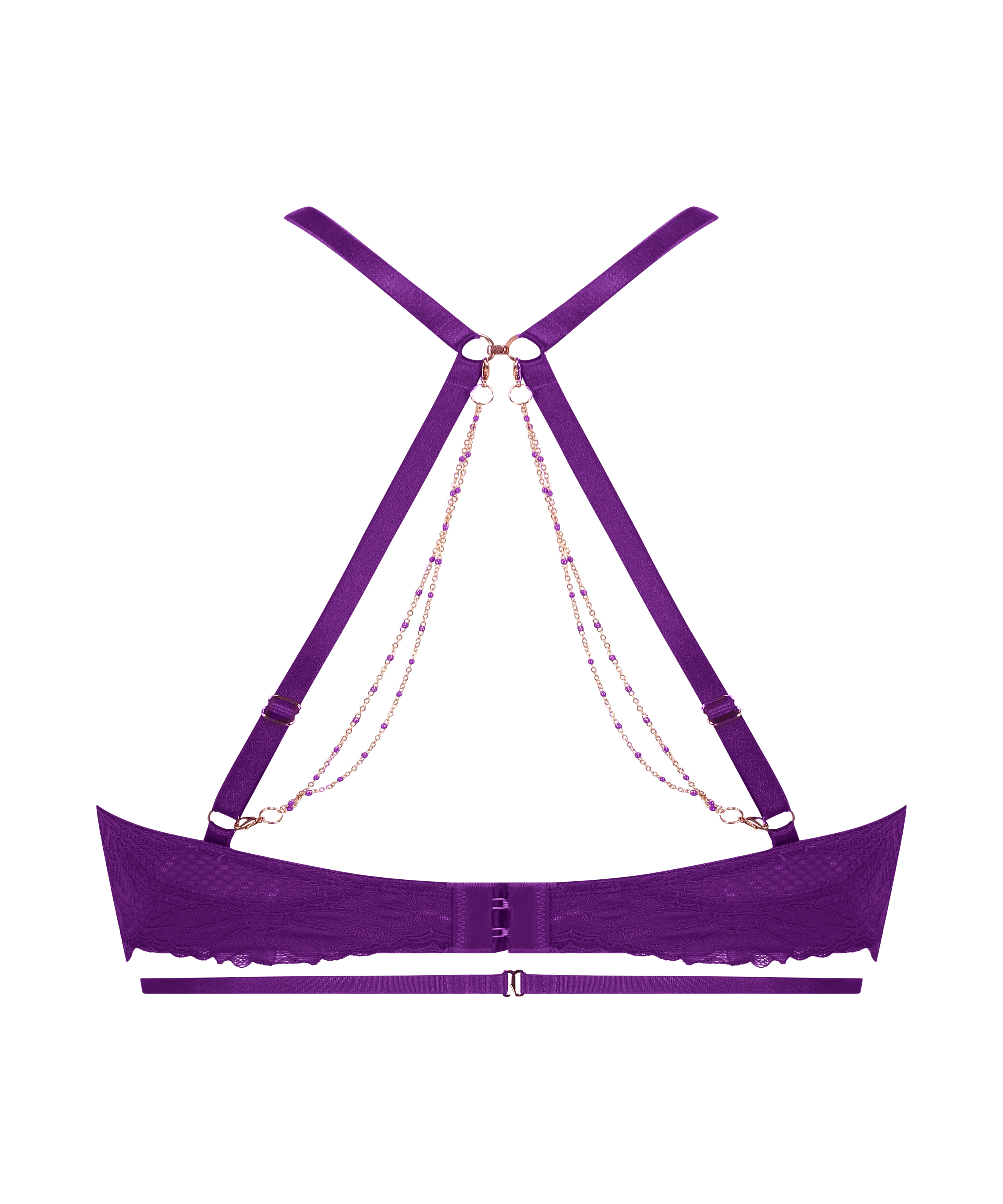 Soutien-gorge non-rembourré à armatures longline Belladonna, Violet, main