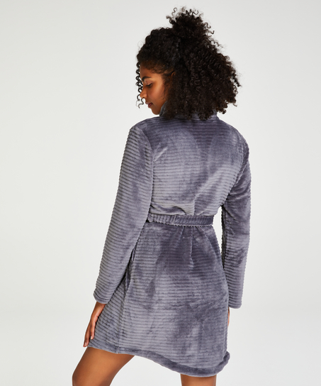 Peignoir Zip Fleece, Gris