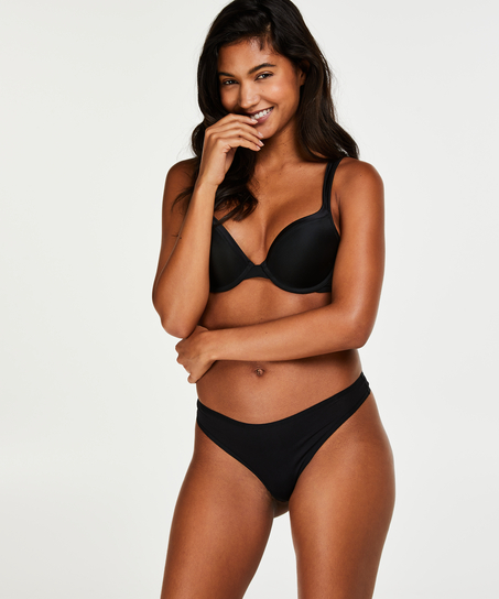Soutien-gorge à armatures préformé Satin fleece, Noir