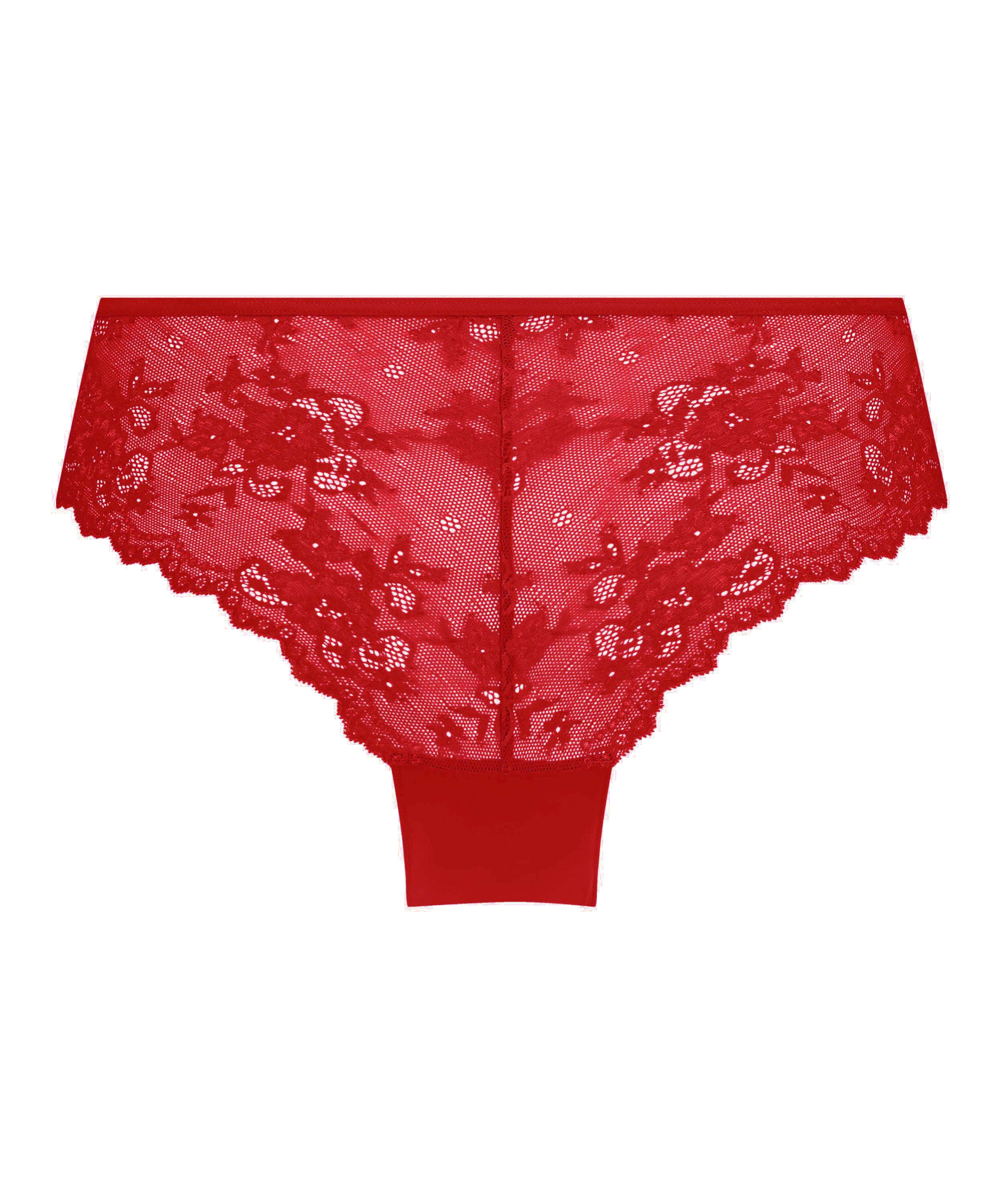 Slip brésilien iInvisible Lace Back, Rouge, main