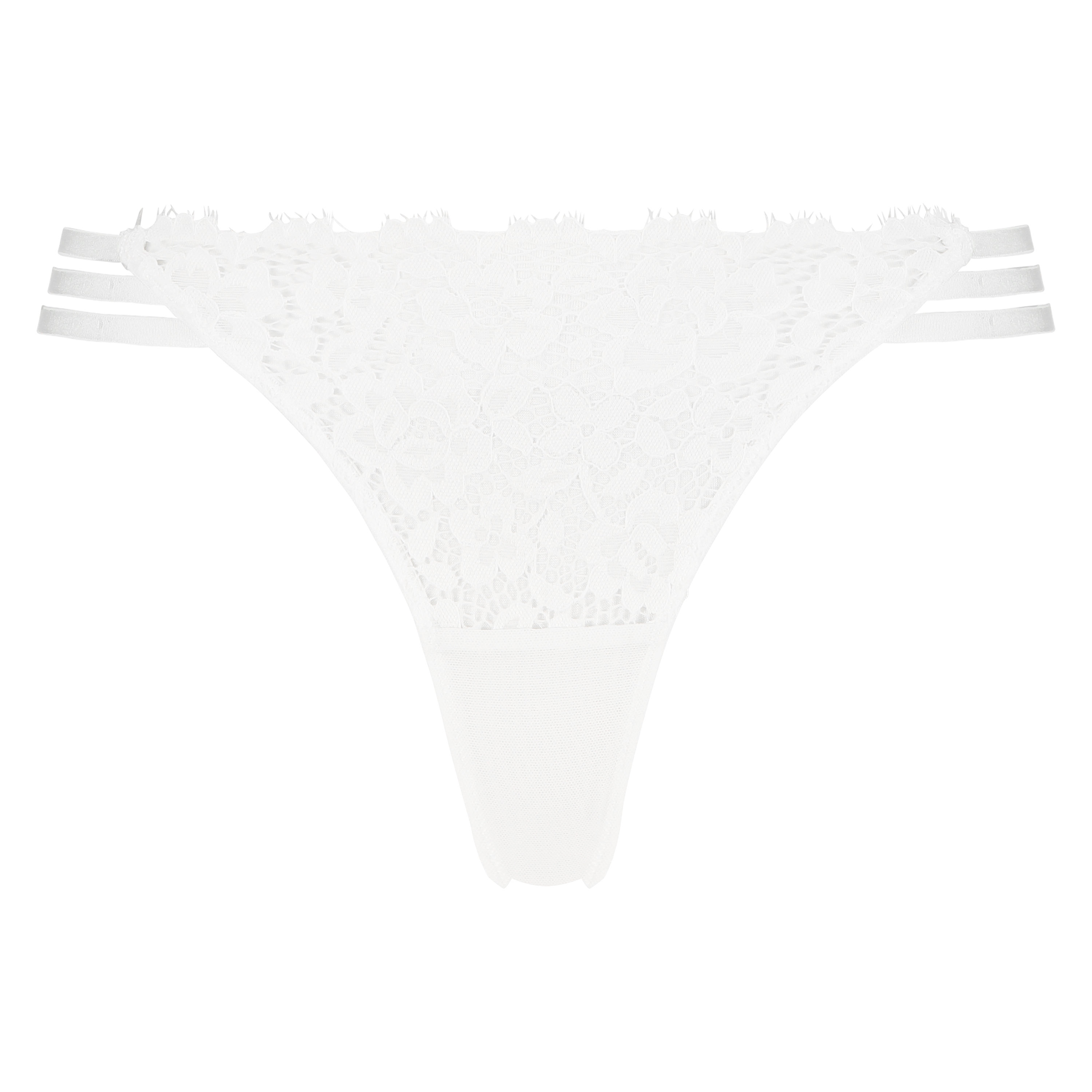 Tanga string Lillian, Blanc, main