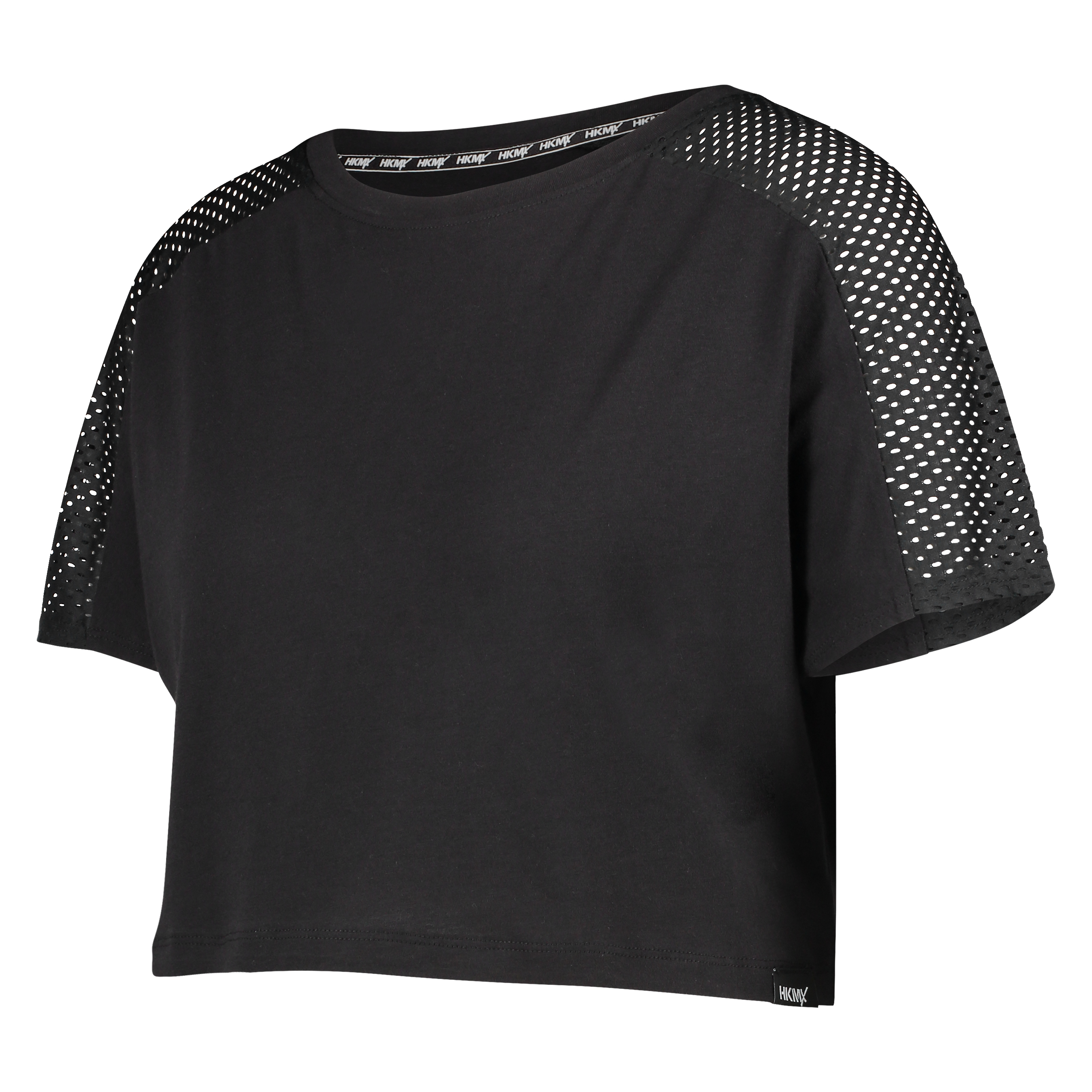 Crop Top Mesh HKMX, Noir, main
