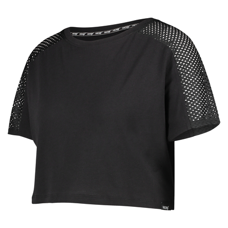 Crop Top Mesh HKMX, Noir