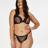 String tanga haute taille Stefanie I AM, Noir