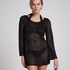 Robe de plage en crochet, Noir