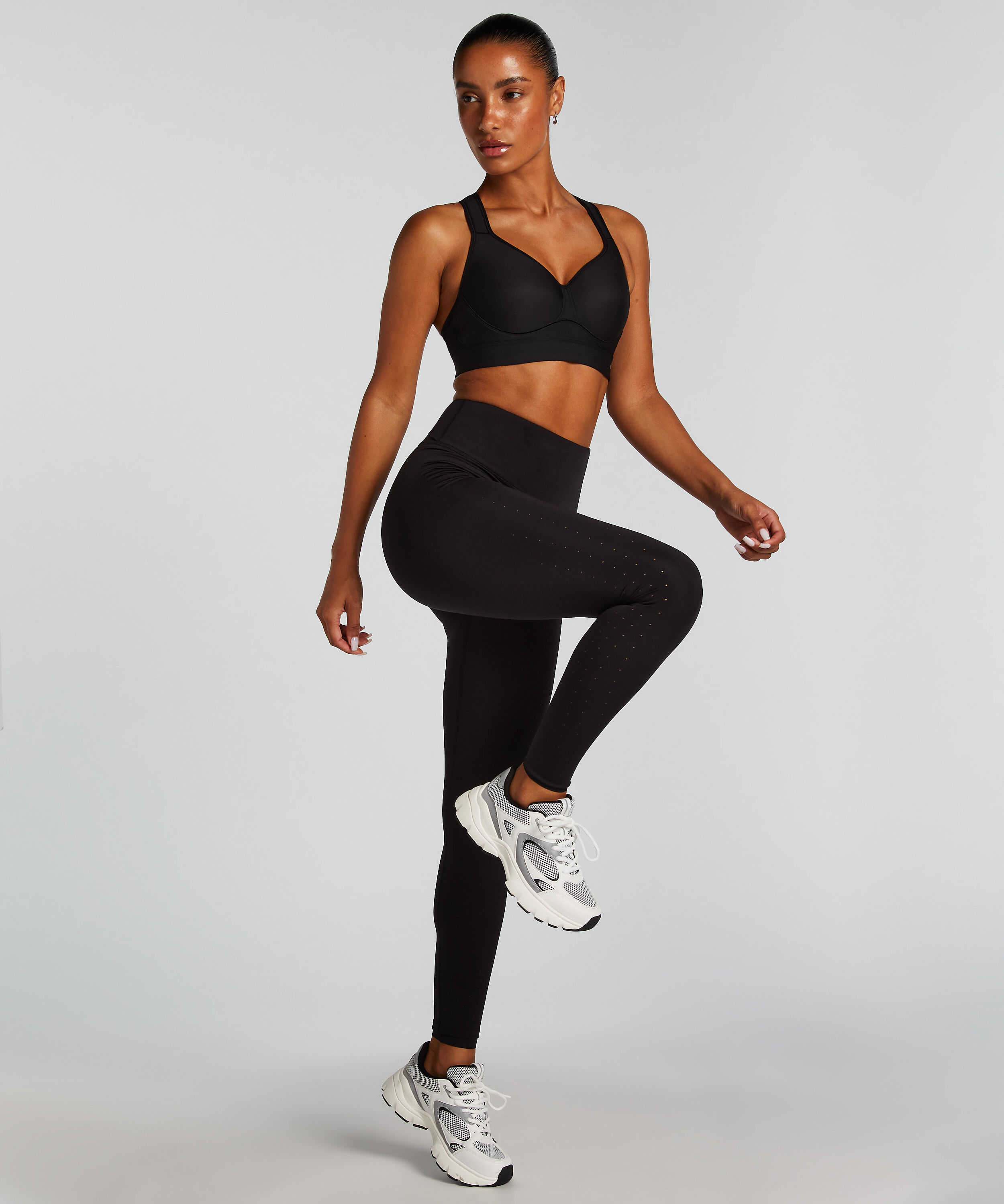 HKMX Leggings de sport performants, Noir
